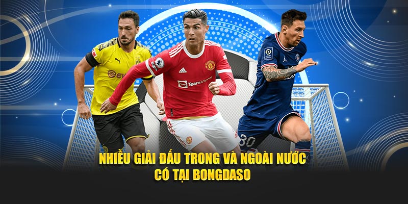 Nhiều giải đấu trong và ngoài nước có tại Bongdaso